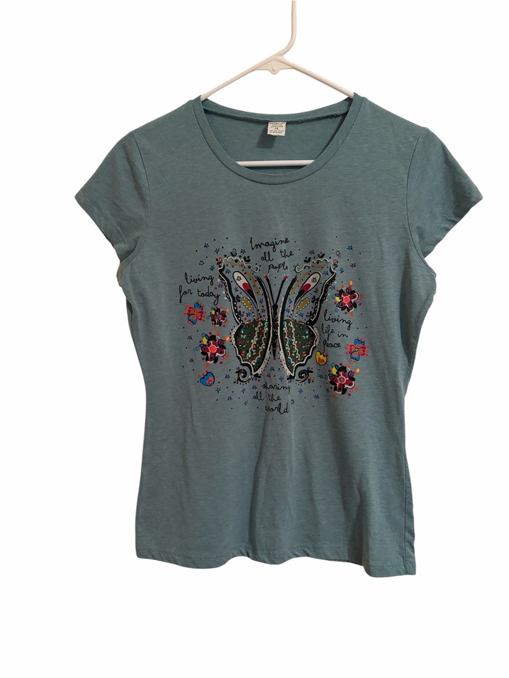 NATURAL LIFE BUTTERFLY TEE — MEDIUM